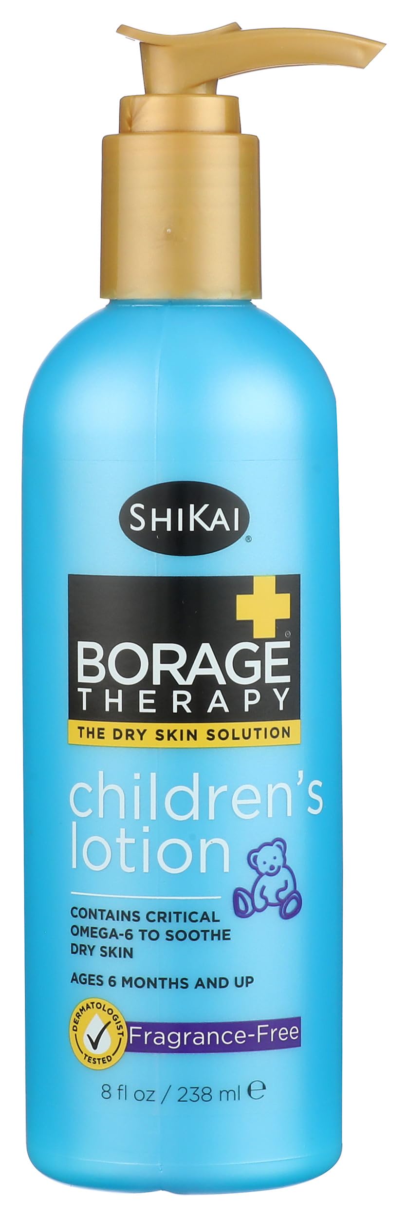 Shikai Borage Dry Skin Therapy Natural Formula Lotion for Childrens - 8 Oz