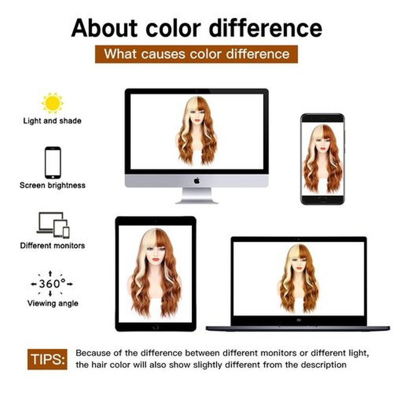 FORCUTEU Orange Wig With Bangs Long Orange Wigs for Women Orange and Blonde Wig Heat Resistant Wigs for Daily Party Cosplay Halloween (26Inch Orange and Blonde)