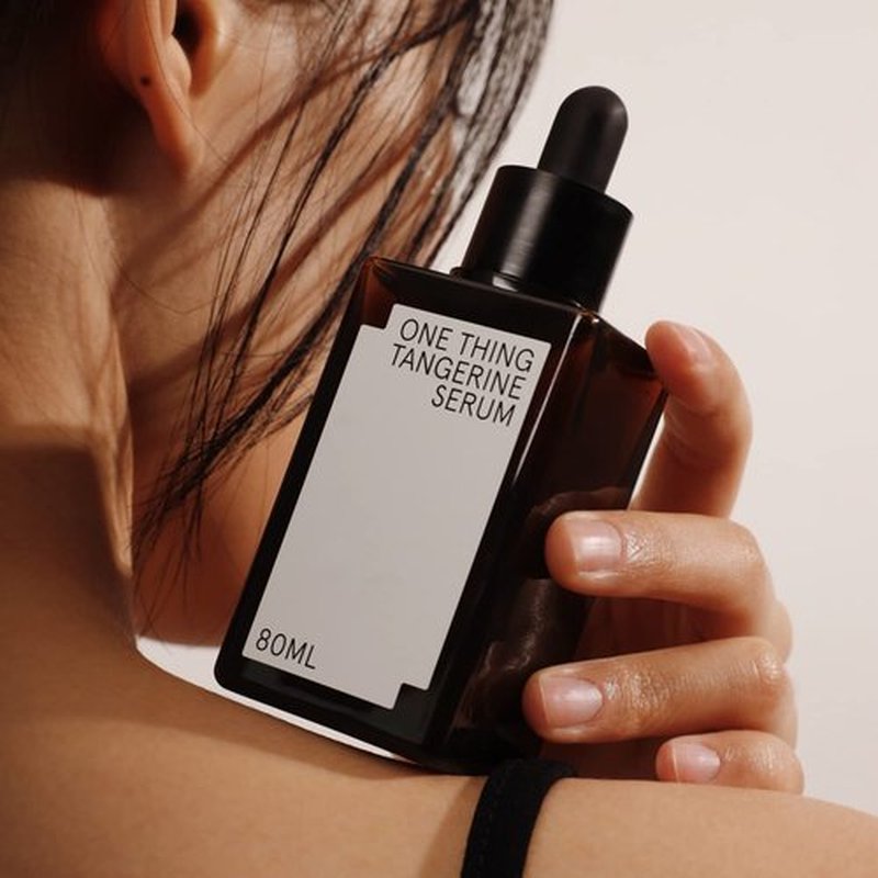 ONE THING Tangerine Serum 2.7 Fl Oz | Citrus Vitamin C HA Hyaluronic Acid Hydrating Brightening Facial Ampoule for Glowy Glass Skin | Discoloration Breakouts Dull Tone | Vegan Korean Skin Care