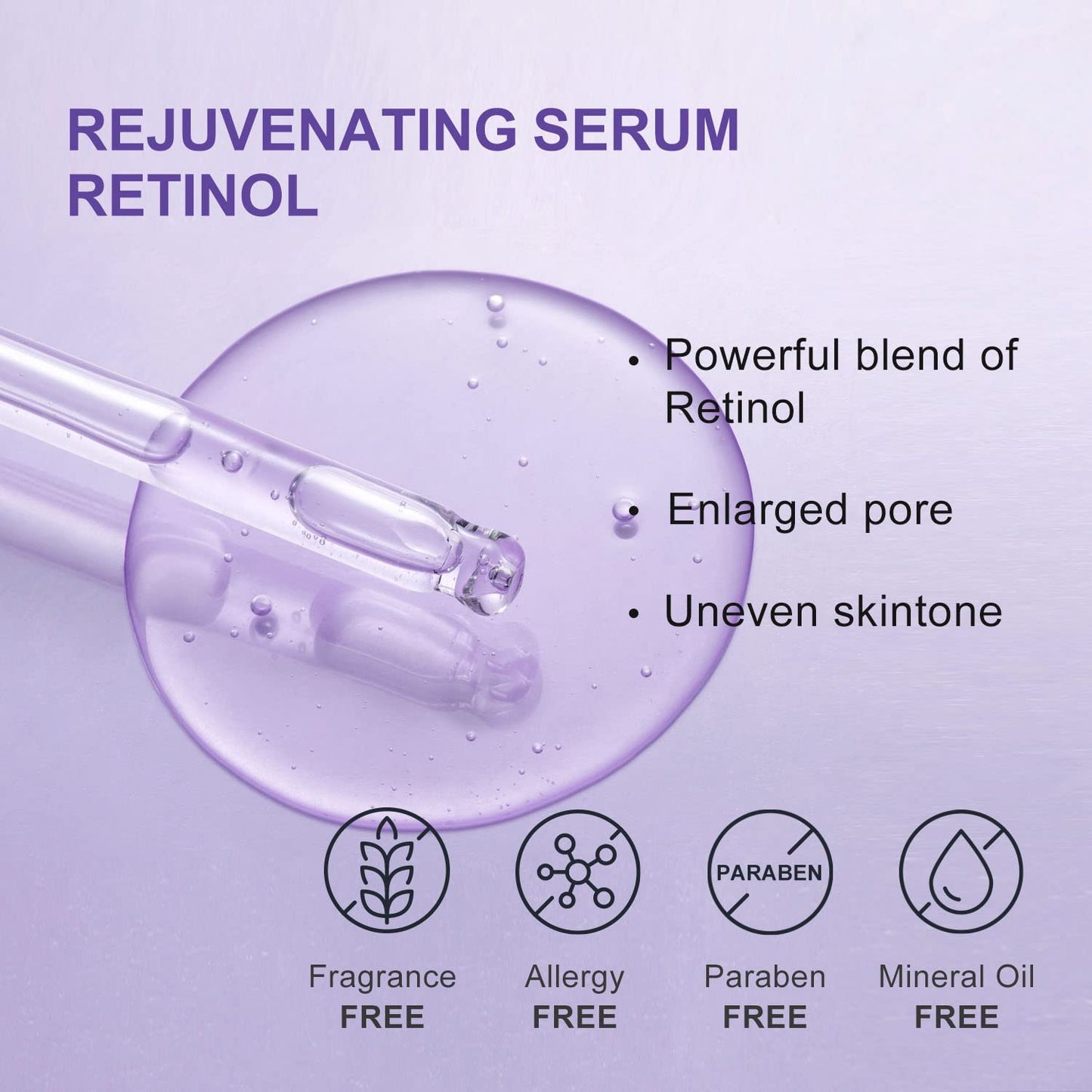 Epielle Retinol Night Serum | Repair, Renew | Targets Fine Lines and Wrinkles | For All Skin Types | 1 Fl Oz | Korean Skincare