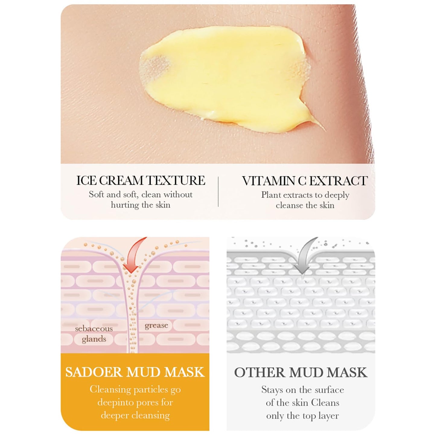 BIOAQUA Vitamin C Mud Facial Mask Sweet Orange Moisturizing Clean Pores Oil Control Face Skin Refreshing 8gx 10pcs