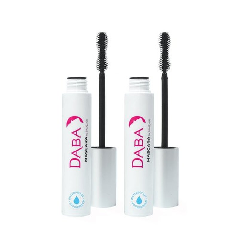 DABALASH Daba Duo Waterproof Mascara Twin Pack – Waterproof & Sweat Proof for up to 24 hours – Two 0.45 oz Mascaras, Very Black