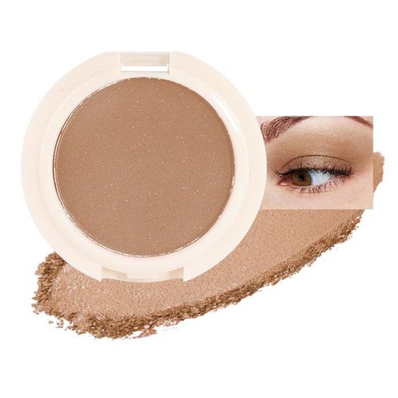 HHLTOH Eyeshadow Single Glitter, High-Pigment Monochrome Eye Shadow Pressed Powder, Everyday Velvety Silky Eye Makeup Looks, Professional Long-Lasting Waterproof Single Eyeshadow Palette, Coffee 04