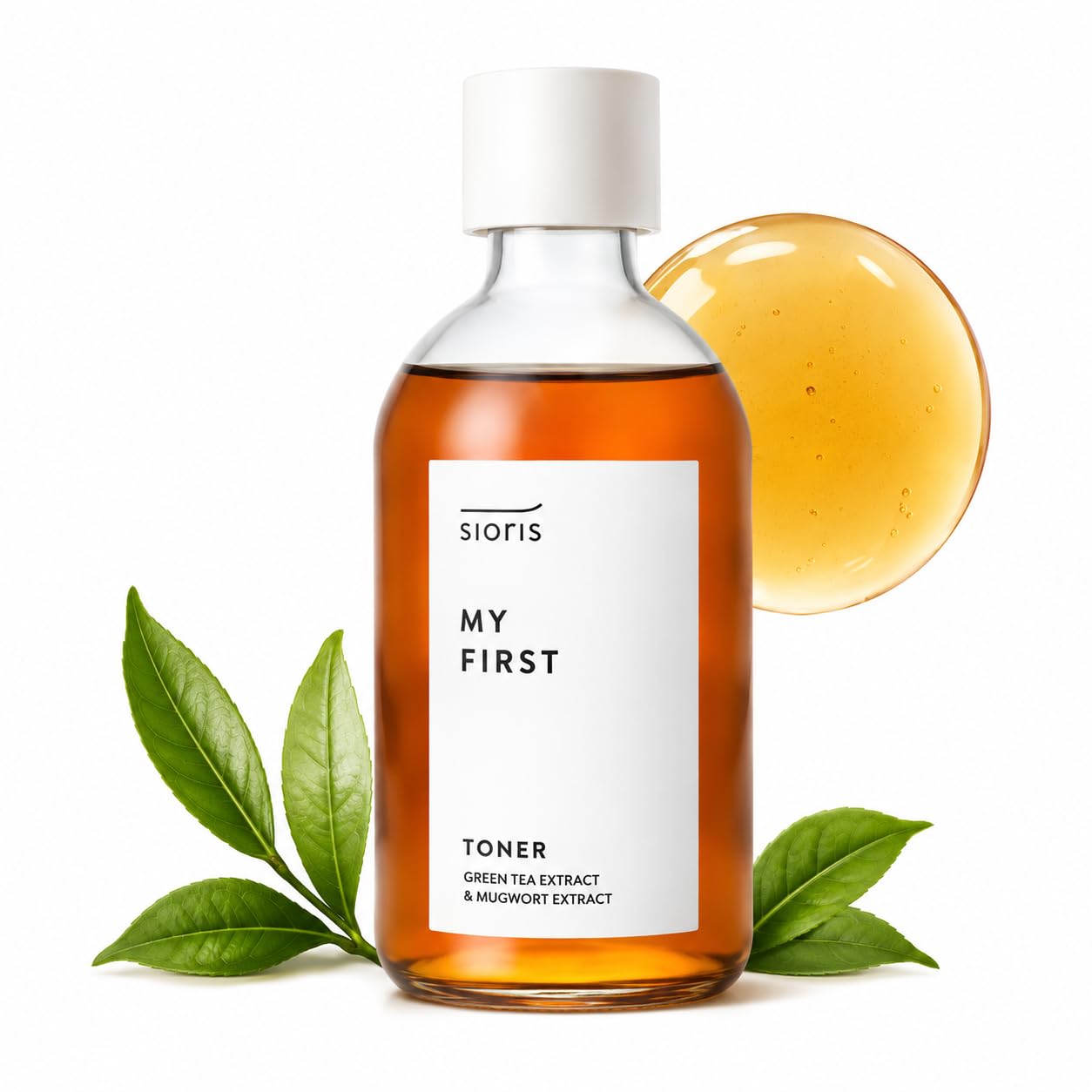 SIORIS Green Tea Hydrating Serum, Organic Korean Facial Care for Sensitive Skin, Soothing Moisture Booster with Mugwort & Fermented Soybean, Lightweight Daily Face Serum – 3.38 fl oz