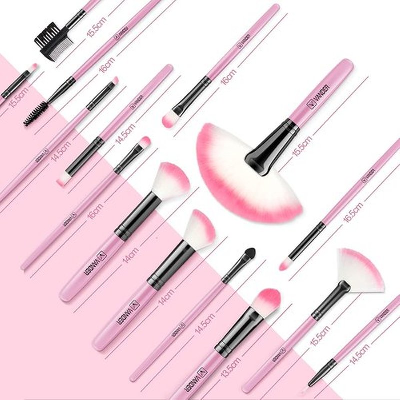 Makeup Brushes, VANDER 32pcs Professional Soft Synthetic Kabuki Cosmetic Eyebrow Shadow Makeup Brush Set Kit