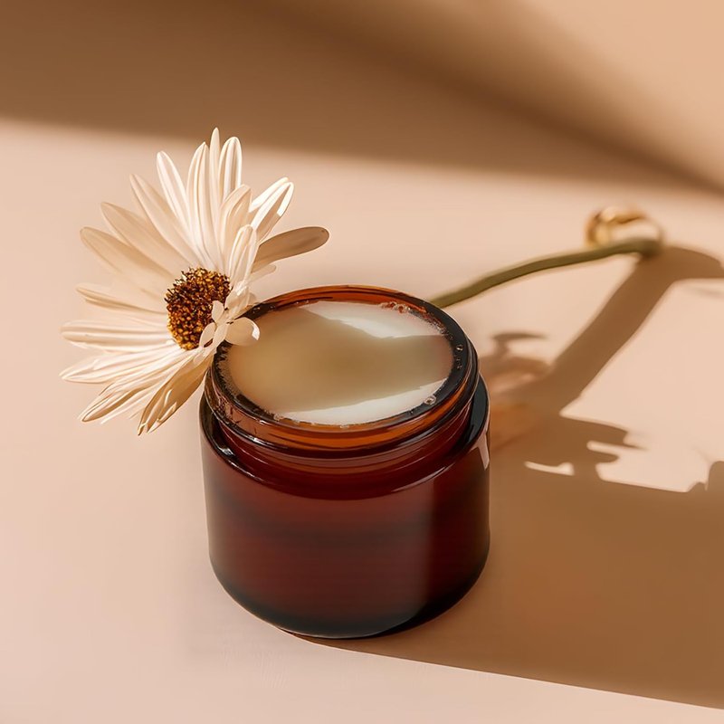 Amber Glass Jars - 2oz Round Airtight Cosmetic Containers | 40 Pack with Black Lids for Lotions & Powders