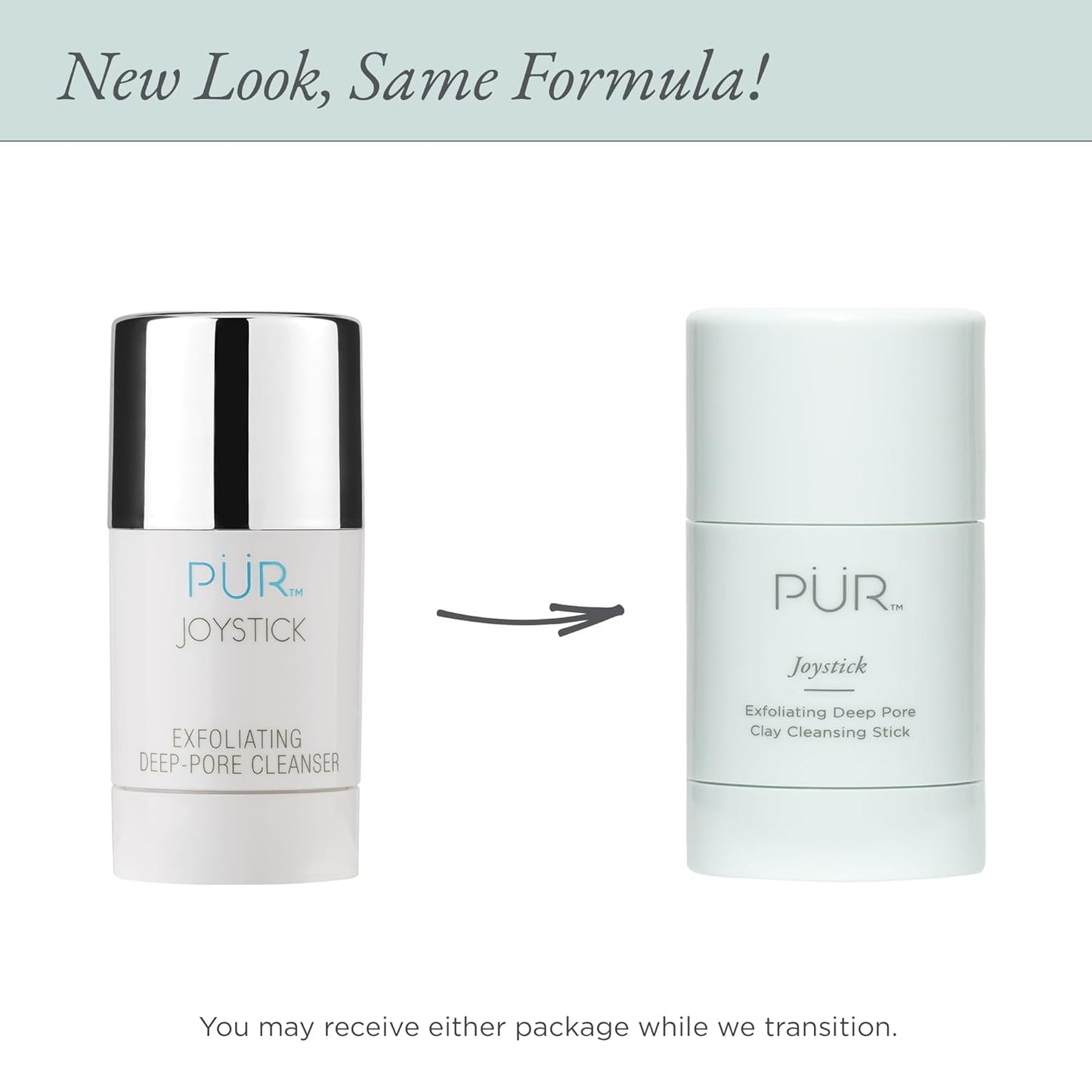 PÜR Minerals Face Clay Mask Stick - Exfoliating Deep Cleanser Joystick Clay Mask for Pores & Blackheads - Facial Cleanser Skincare with Moroccan Clay & Charcoal Rejuvenates & Purifies Skin, Vegan