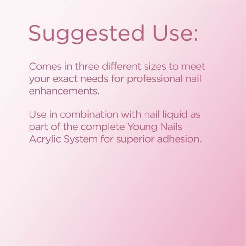Young Nails Acrylic Cover Powder - Self-Leveling Acrylic Nail Powder, Clear Nude Pink White Acrylic Powder for Nail Extenstion, Professional Grade, Superior Adhesion, Color - Rosebud, 85g
