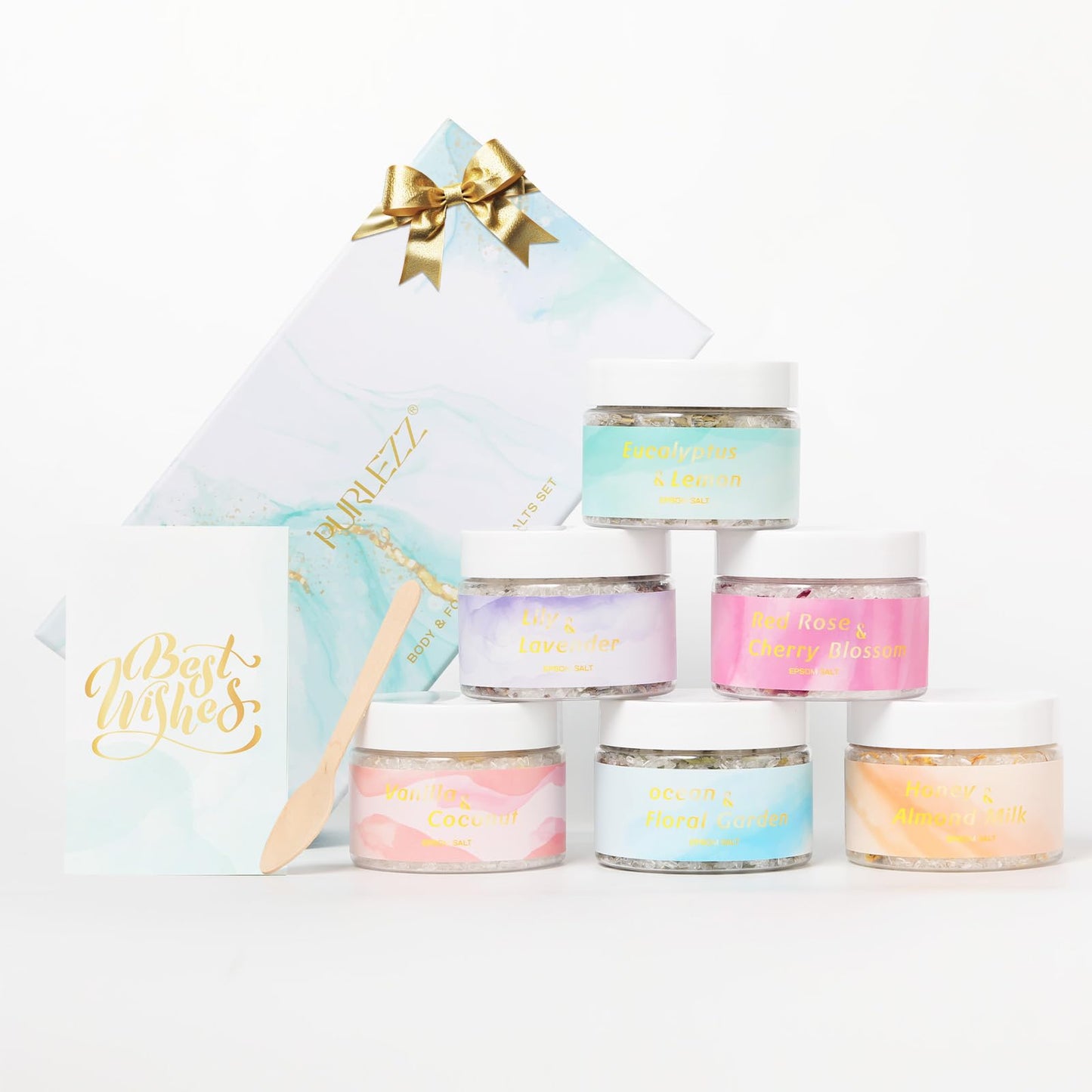 Gifts for Women & Men, Birthday Gifts - 6 Pcs Luxurious Bath Spa Salts Gift