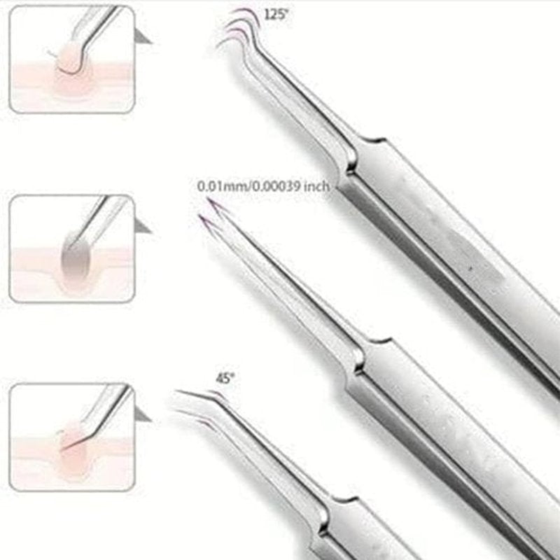 Usiveinborn Blackhead Remover, Usiveinborn Tweezers, Professional Stainless Steel Facial Blackhead Remover Tweezers, Blackhead Tweezers, Blackhead Remover Tweezers Set (D)