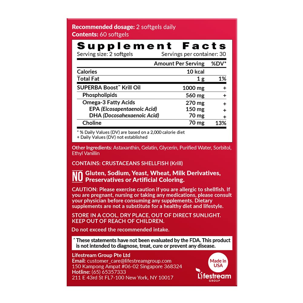 LABO Nutrition Perfect Krill EX, 1000mg Antarctic Krill Oil Omega 3 EPA DHA, Highest Phospholipids (Over 56%) with Choline, Astaxanthin | Heart Brain Eye Joint Health, Made in USA, 60 softgels