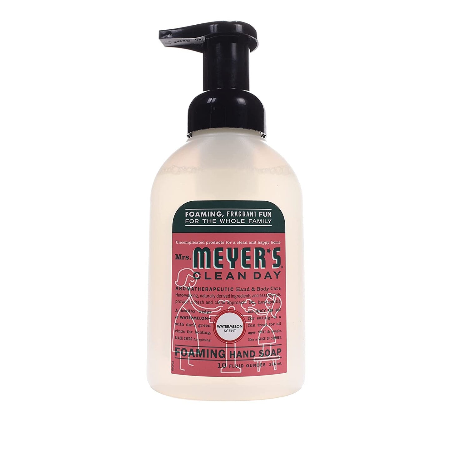 Mrs. MEYER'S CLEAN DAY Foaming Hand Soap, Watermelon Scent, 10 Fl oz. (Pack of 2)