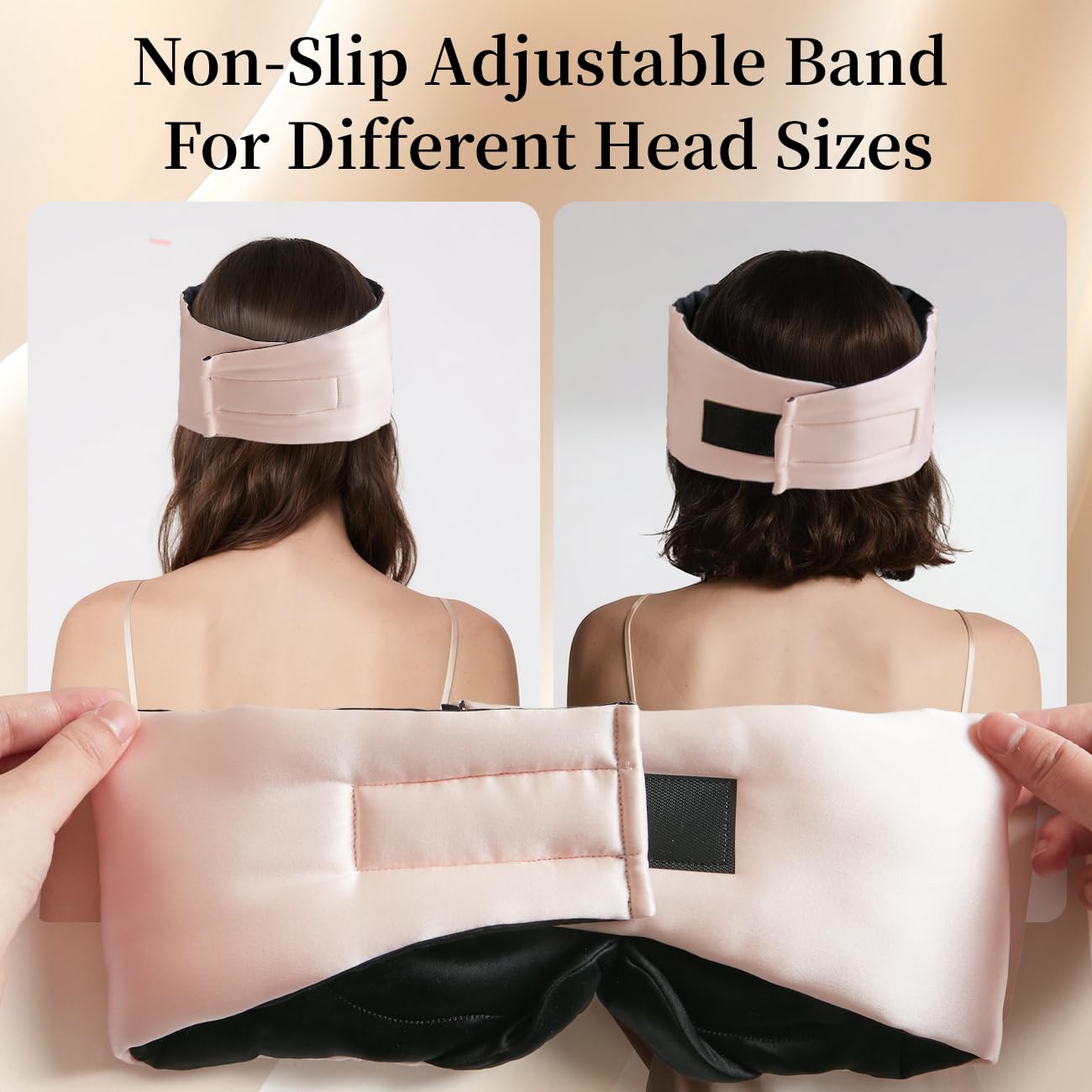 USlixury® 3D Contoured Silk Sleep Mask, Total Blackout&Zero Eye Pressure
