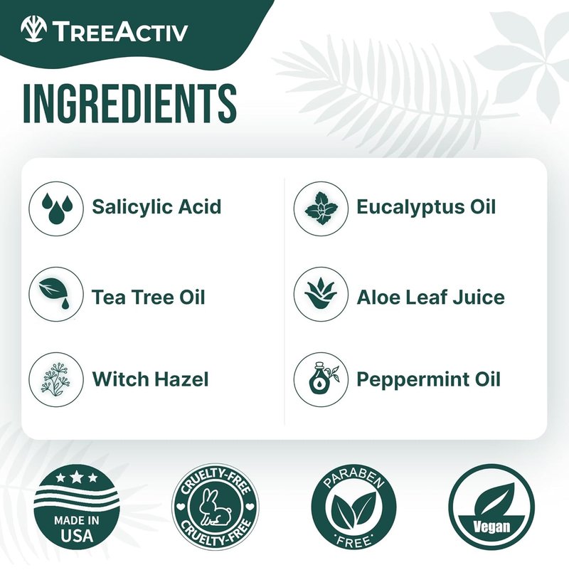 Back Acne Spray, 2% Salicylic Acid (BHA) Body Acne Spray, Fast-Drying Tea Tree Oil + Aloe Mist for Back, Chest, Shoulders & Butt, 4 fl oz