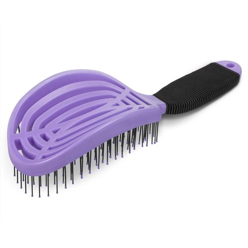 NuWay 4HAIR DoubleC U.S. Patented Double Curved Detangling Brush is Hair Dryer Safe (Violet)
