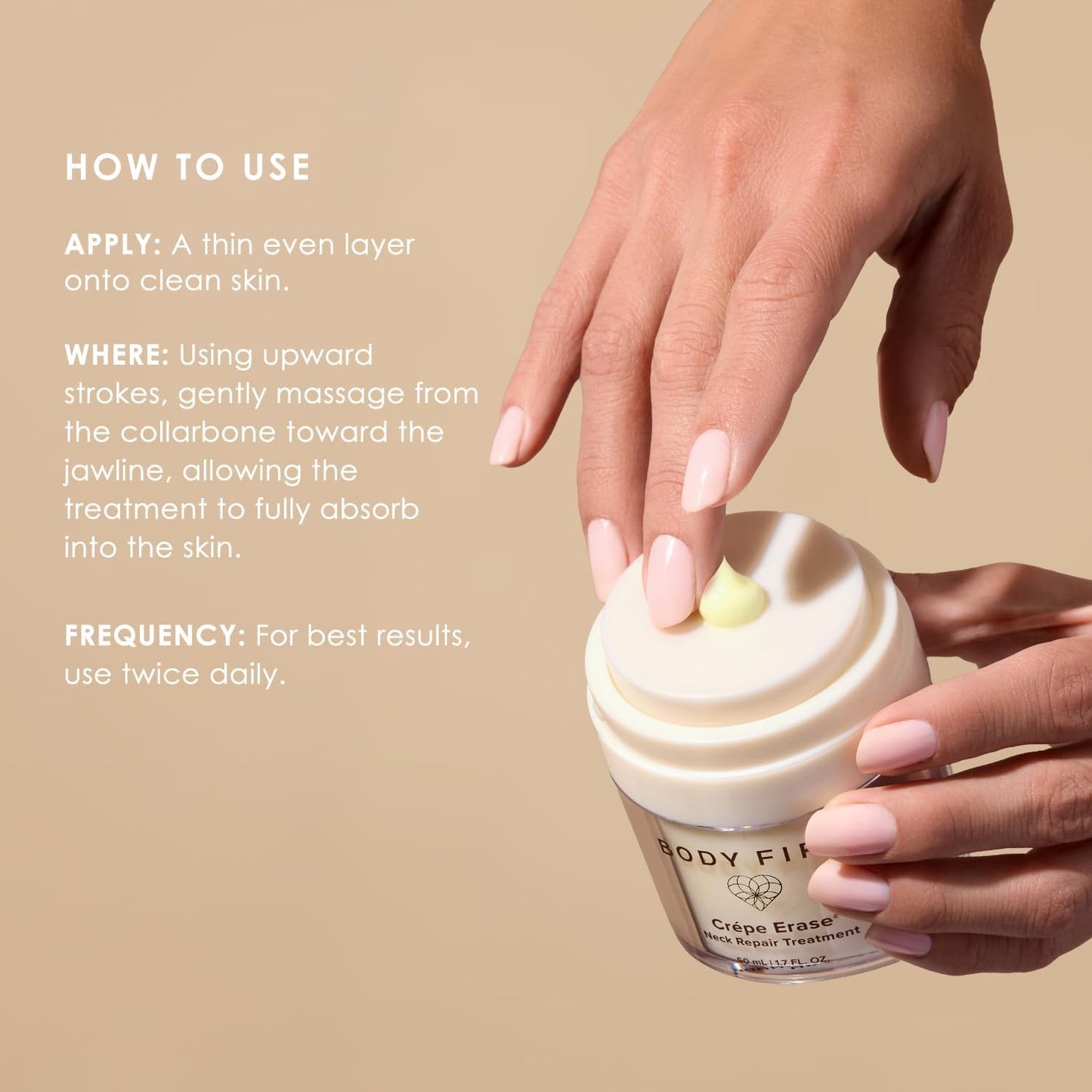 Body Firm Crepe Erase Neck Repair Treatment, Anti Aging Retinol Cream with Peptides, Shea Butter, Vitamin E, Squalane Oil, Wrinkle Cream for Crepey Skin Care and Firming Elasticity, 1.7 FL Oz