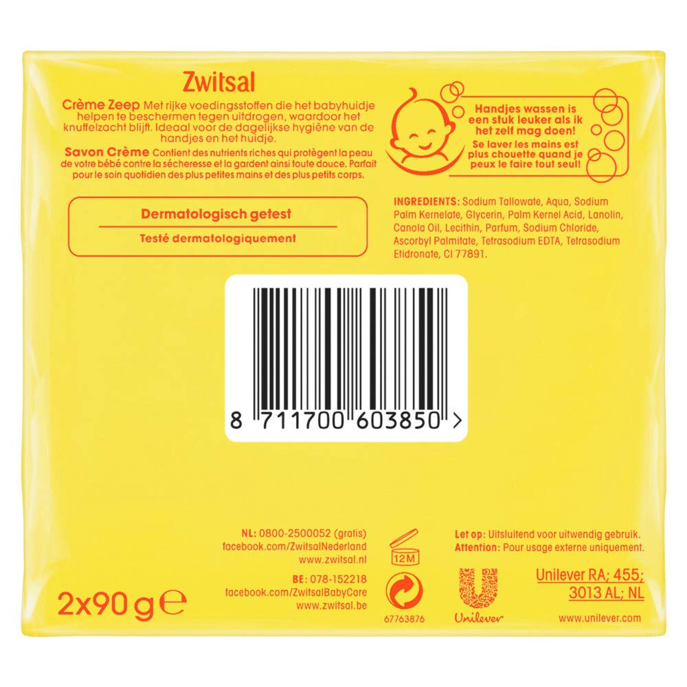 Zwitsal Cream Soap - 2 x 90 gram