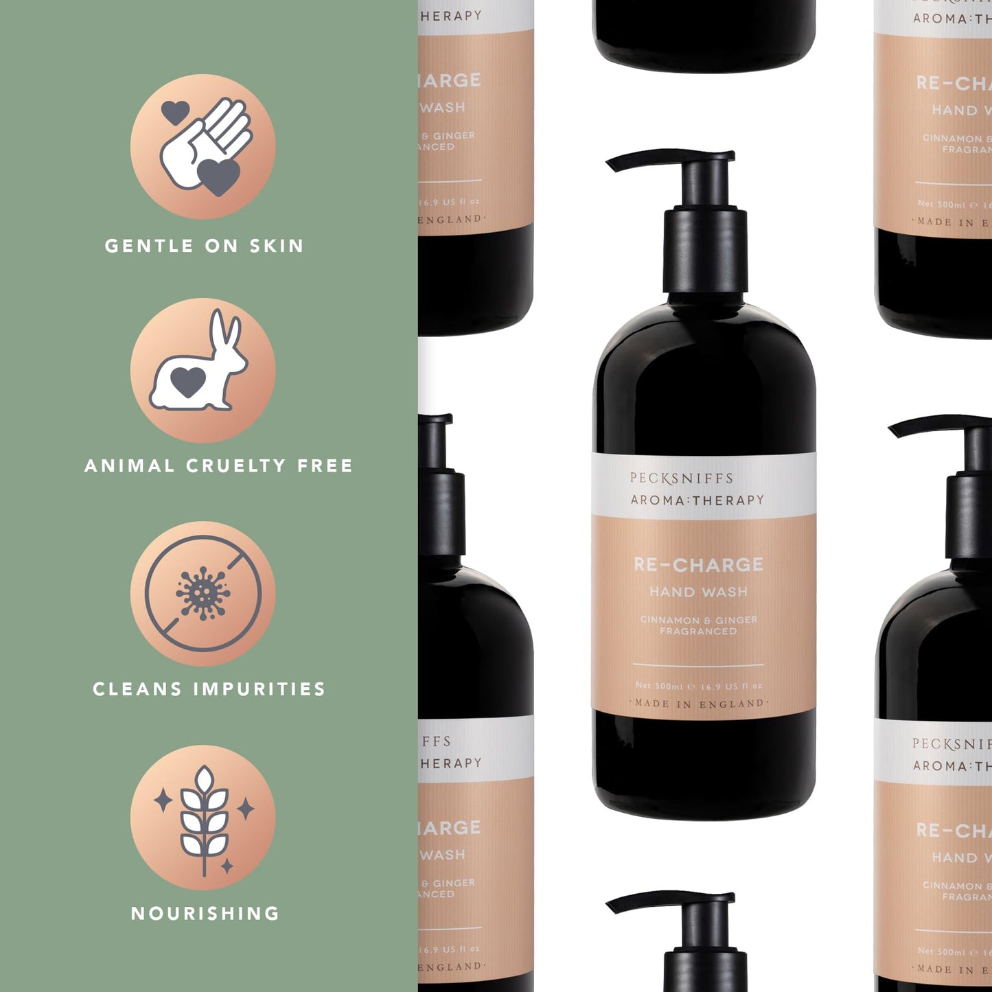 Pecksniff's Hand Wash Liquid Hand Soap, Aroma:Therapy Re-Charge, 500 ml