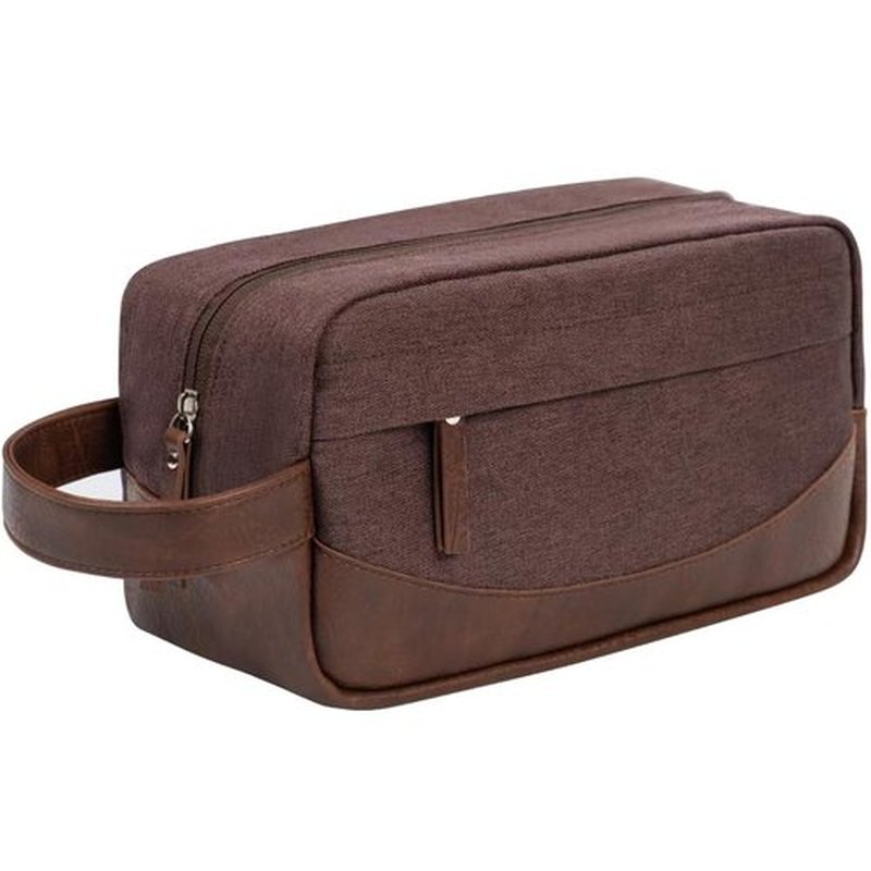 Ezday Travel Toiletry Bag for Men, Hanging Toiletry Organizer, Water Resistant Shaving Kit with Large Capacity for Travel Accessories (Coffee Brown)