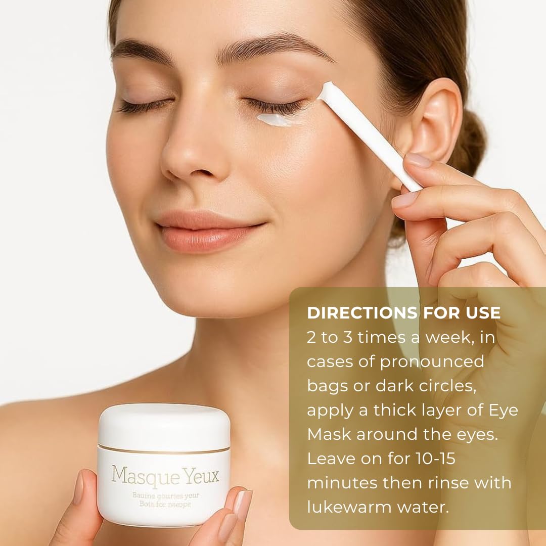 Gernetic Masque Yeux Eye Cream Mask - Rejuvenating Balm for Dark Circles, Puffiness & Mature Lines, with Artichoke & Chamomile Extract - 30ml/1.3oz