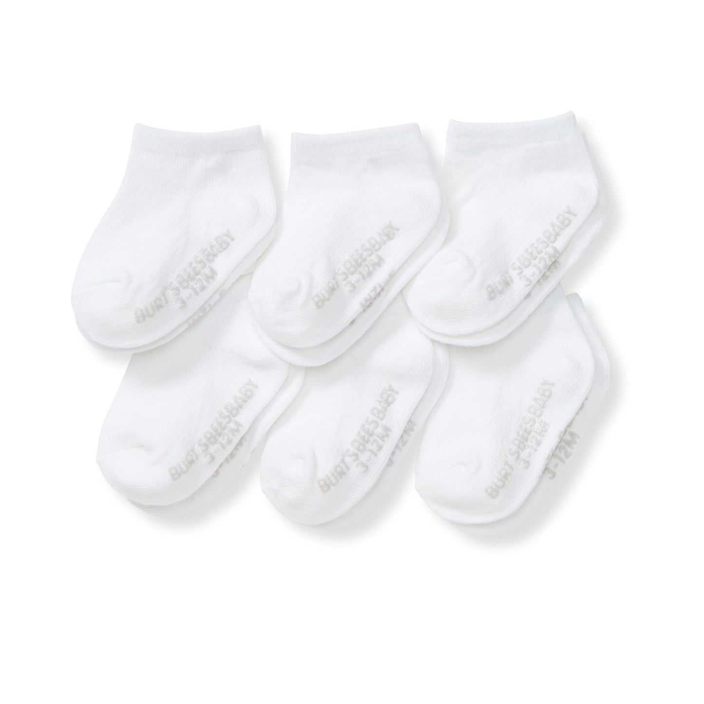 Burt's Bees Baby Organic Ankle & Crew Socks with Non-Slip Grips, 6-Pack
