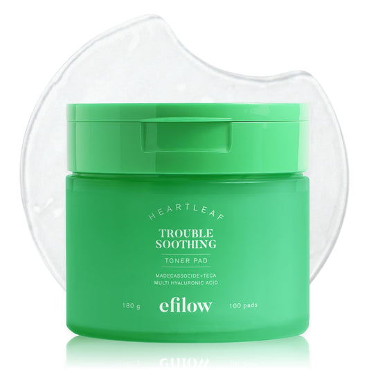 EFILOW Himalayan Heartleaf Madecassoside Soothing Toner Pads, 100 Pads (6.08 fl oz) – Ultra-Thin Calming Pads for Blemish Care & Skin Barrier Support