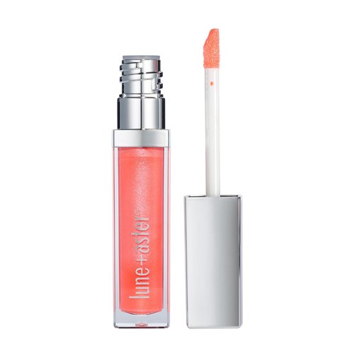 LUNE + ASTER Vitamin C+E Lip Gloss | Non-Sticky, High-Impact Shine, Buildable-Sheer Formula - Grapefruit
