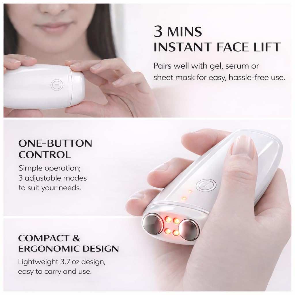 Aphrona Galvanic Spa - Facial Toning Device - Micro-Current Gua Sha face Tone Device - Skin Firming - FDA Cleared Facial Massager