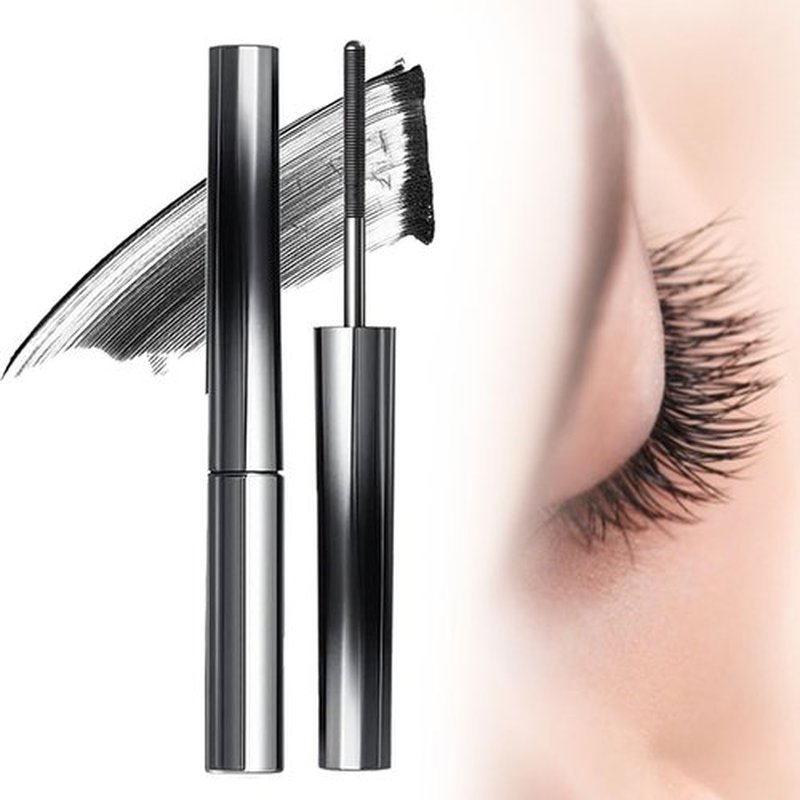 Chromamascara Mascara, Metal Wand Mascara, Curling Iron Mascara Metal, Mascara With Metal Wand, Iron Rod Mascara Brush, 3D Curling Eyelash Iron Mascara Waterproof, Long-Lasting, Smudgeproof (Black, 1)