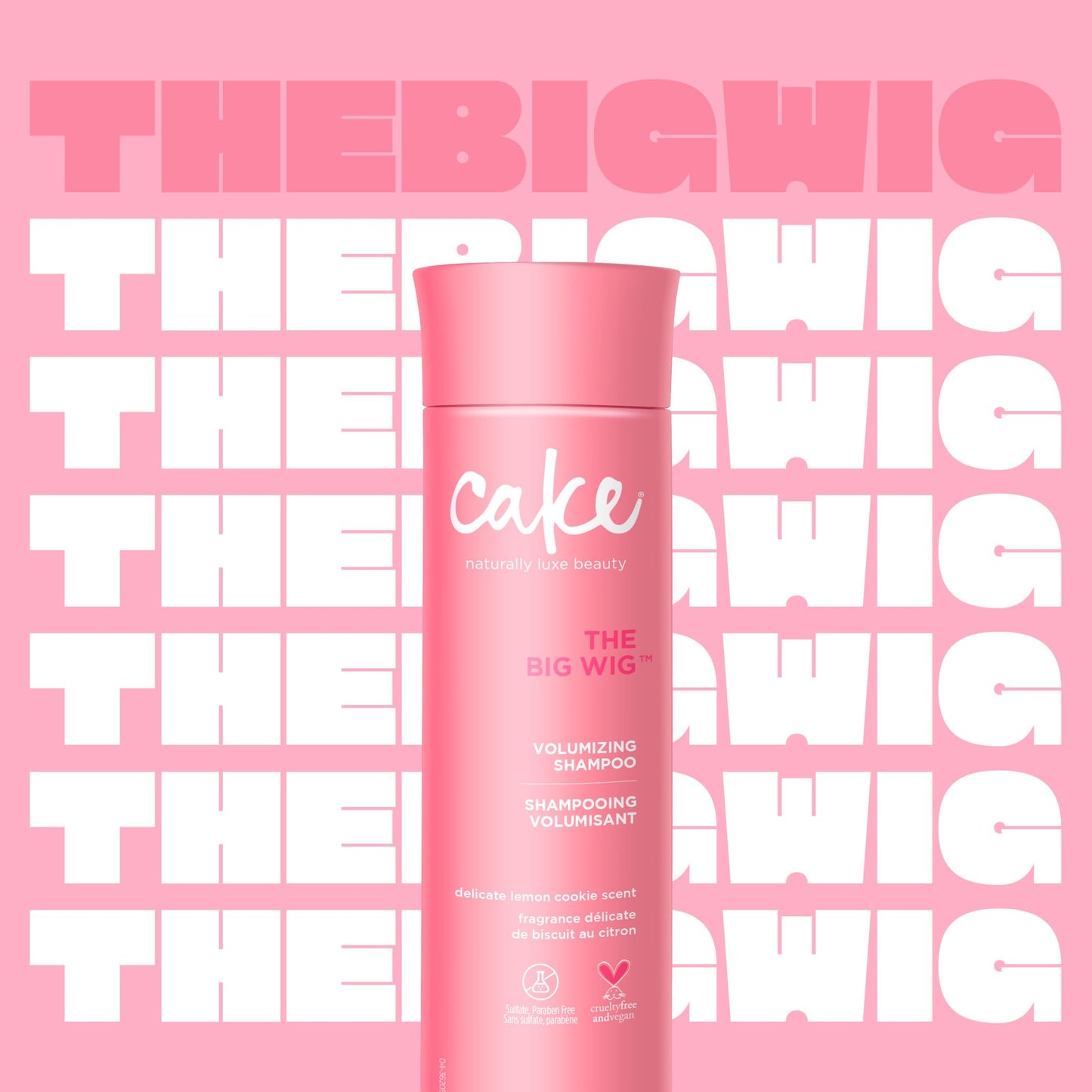 Cake Beauty Shampoo, The Big Wig – Weightless Cleansing and Nourishing – With Aloe Vera Rice & Soy Protein – For All Hair Types – 10 Fl Oz / 295 ml