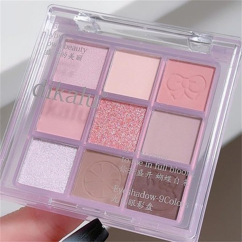 GHFCZOO Blooming Your Own Beauty Eyeshadow Palette, 9 Shades, Glitter and Matte Finishes (20#)