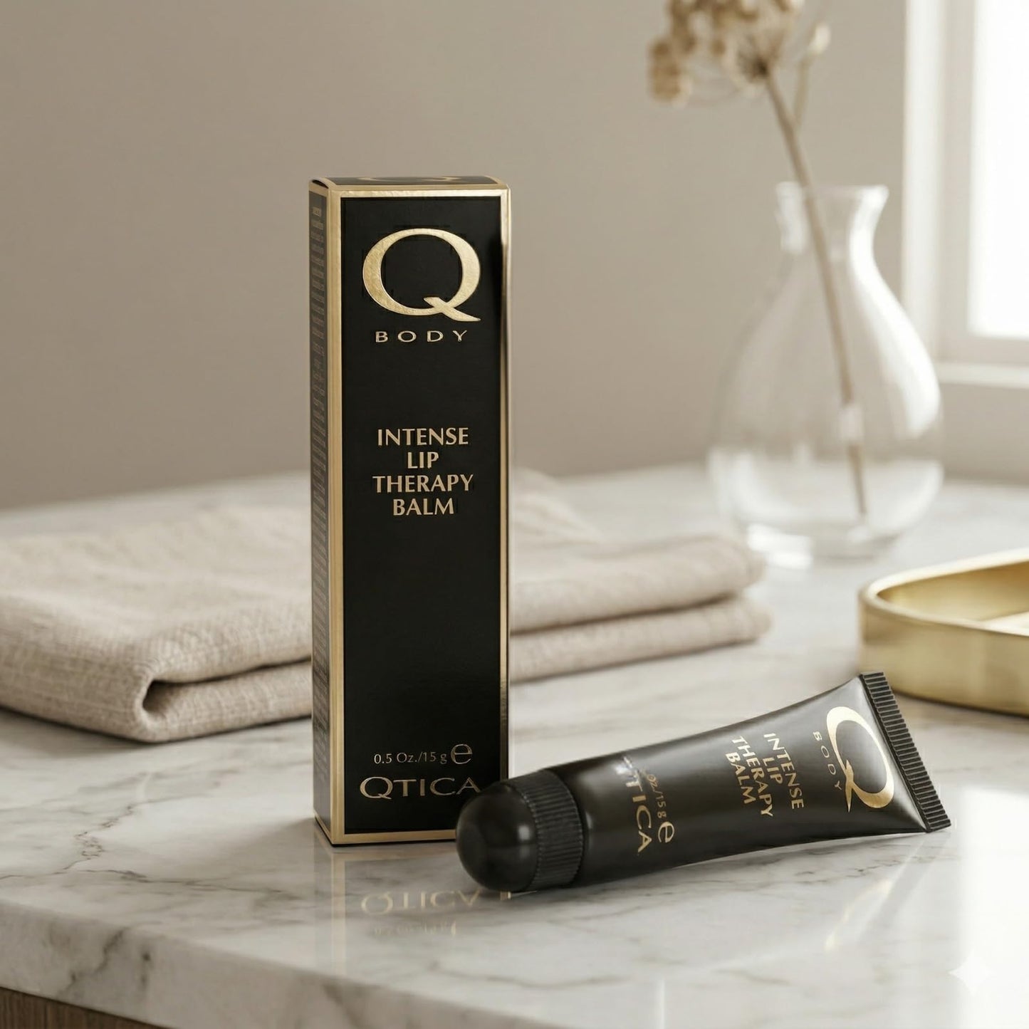Qtica Intense Lip Repair Balm - Set of 1 by QTICA Beeswax Smooth Creamy Texture Restorative Lip Gel for Dry, Chapped Lips Instant Hydration, Softness