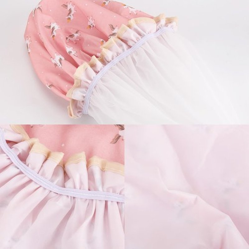 6 Pcs Shower Caps Hat for Women and Girl, Reusable Waterproof Bath Cap Double Waterproof Layers Horse Pattern