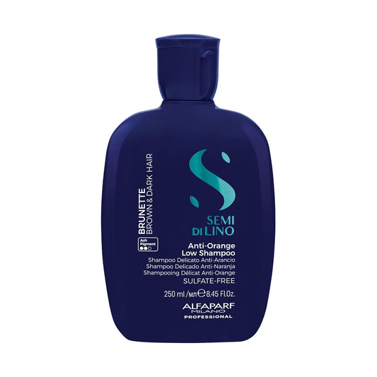Alfaparf Milano Semi Di Lino Blue Shampoo for Brown & Dark Hair - Sulfate-Free, Brass Neutralizing (8.45oz)