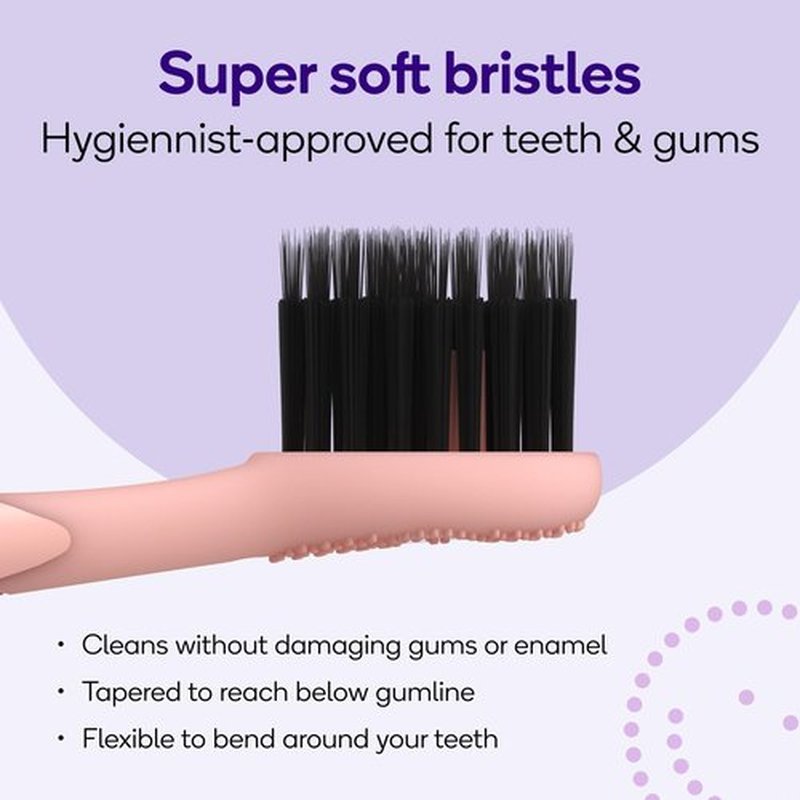 BURST Toothbrush Heads - Genuine BURST Electric Toothbrush Replacement Heads for BURST Sonic Toothbrush – Ultra Soft Bristles for Deep Clean, Stain & Plaque Removal - 3-Pack, Rose Gold