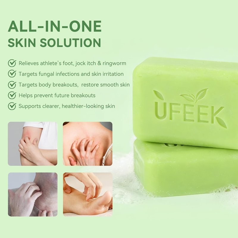 Tea Tree Oil Antifungal Soap - Soothing Cleansing for Face & Body | Relieves Itchy Skin, 7.1 oz