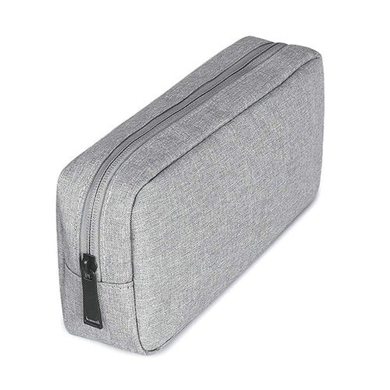 ERCRYSTO Universal Electronics/Accessories Soft Carrying Case Bag, Durable & Light-Weight,Suitable for Out-Going, Business, Travel and Cosmetics Kit (Small+Big-Gray)