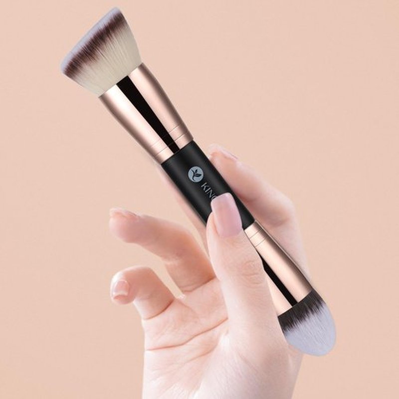 KINGMAS Foundation Makeup Brush, Double-Ended Makeup Brushes Angled/Tapered Top for Blending Liquid Powder, Concealer Cream Cosmetics, Blush brush
