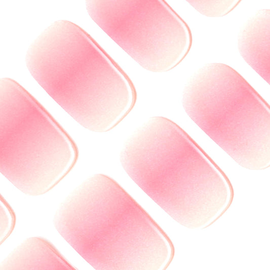 GelMala Gel Nail Strips Glossy Ombre Peach Pink Gel Nail Stickers Salon-Quality, Long Lasting, Easy to Apply & Remove-Gel Nail Strips for Nails Manicure Nail Wraps，Easy for begginners (Peach Blush)