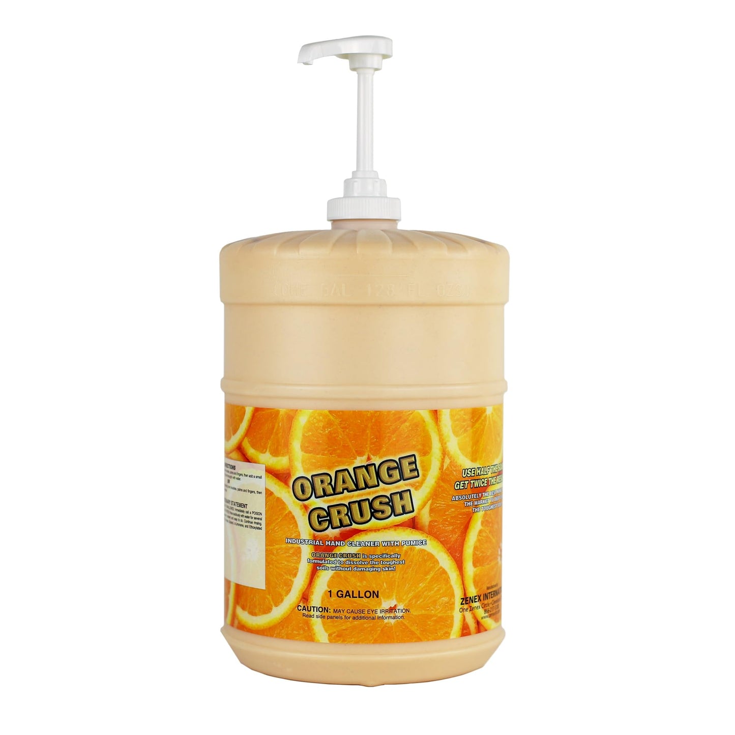 Zenex Orange Crush Hand Soap with Pumice and Skin Conditioners - Industrial Hand Cleaner | Citrus Crème Scent | Dissolve Tough Soils | Does Not Dry Out Skin | 1 Gallon (4-Pack)