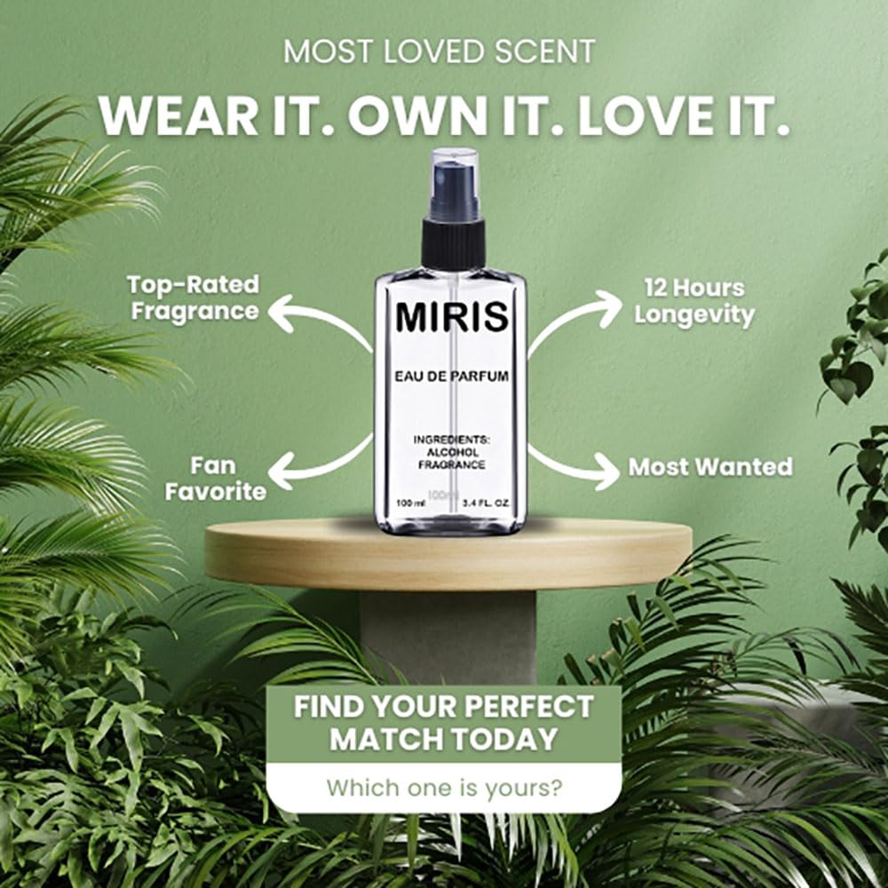 MIRIS No. 35062, Inspired by Accento, Long-Lasting Unisex Eau de Parfum for Women & Men, Spray 3.4 Fl Oz / 100 ml