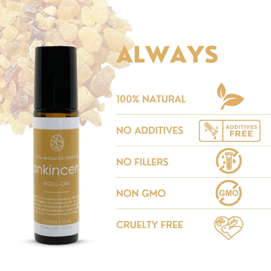 Premium Essential Oil Roll On Opal Massage Therapy 100% Natural & Pure 10 ML Roll On, Keep it Simple, Keep it Natural and Enjoy the Benefits (Frankincense)