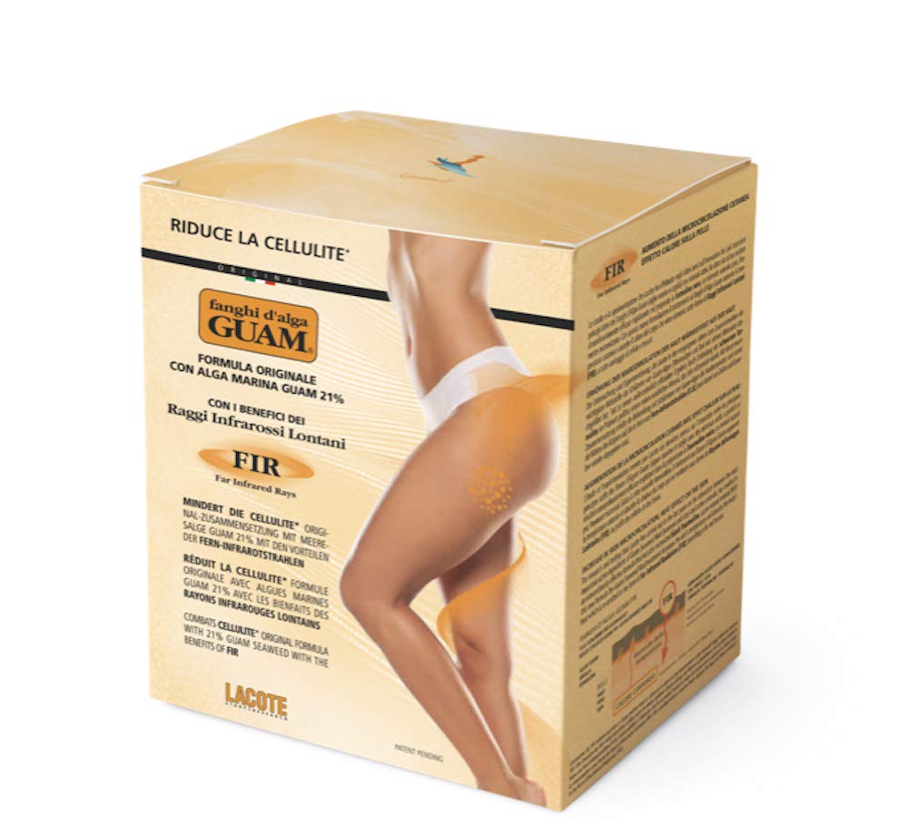 Guam Anti-cellulite Infrared Body Wrap, Hot Seaweed Body Wraps for Cellulite, Original FIR Formula with Black Tourmaline, Professional Cellulite Removal Treatment, Skin Tightening Body Mud (2.2LB)