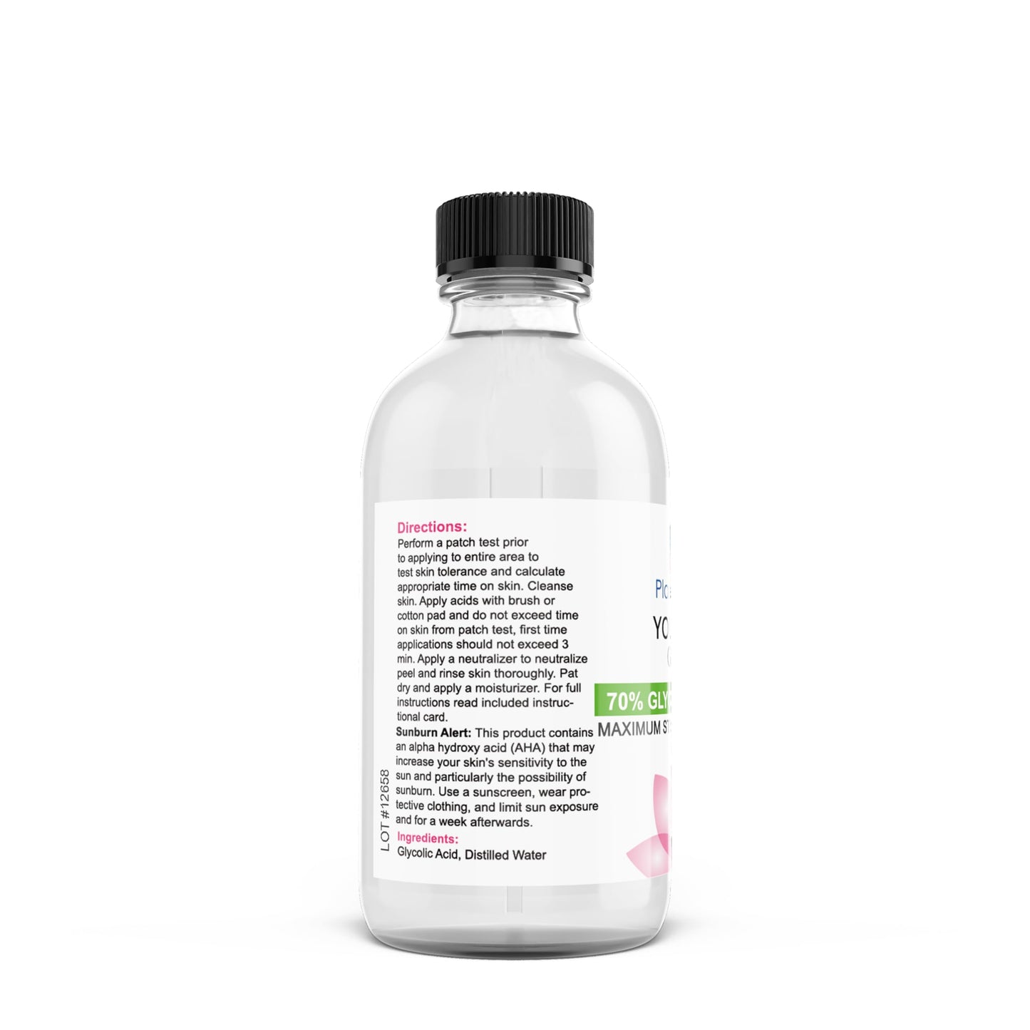 70% Glycolic Acid Skin Chemical Peel Kit with Fan Brush- Helps with Fine Lines, Wrinkles, Sun Damage, Dull Skin - Includes 1 Fan Brush