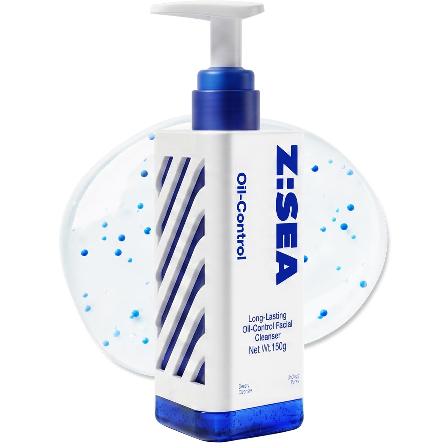 Z:SEA Men's Oil Control Face Wash with Salicylic Acid Blue Beads - Acne Cleanser, Deep Pore Cleansing for Oily Skin, 5.29 fl oz