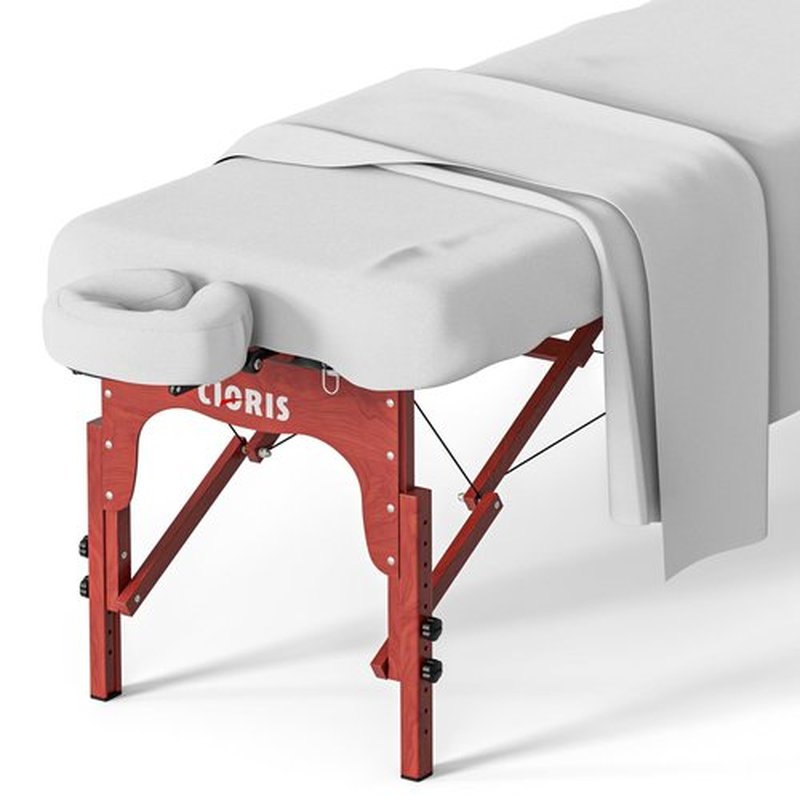 CLORIS Universal 3-Piece Massage Table Sheet Set Premium Soft Microfiber Includes Massage Table Cover, Fitted Sheet and Face Rest Cover - White