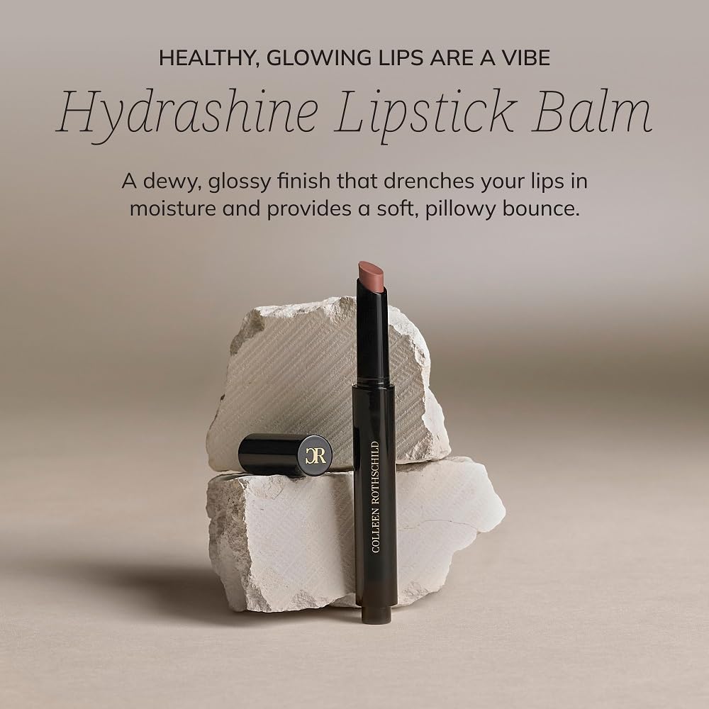 COLLEEN ROTHSCHILD Hydrashine Lipstick Balm – Hydrating, Glossy, Buildable Lip Color – Skin-Care Makeup Hybrid in 5 Versatile Shades
