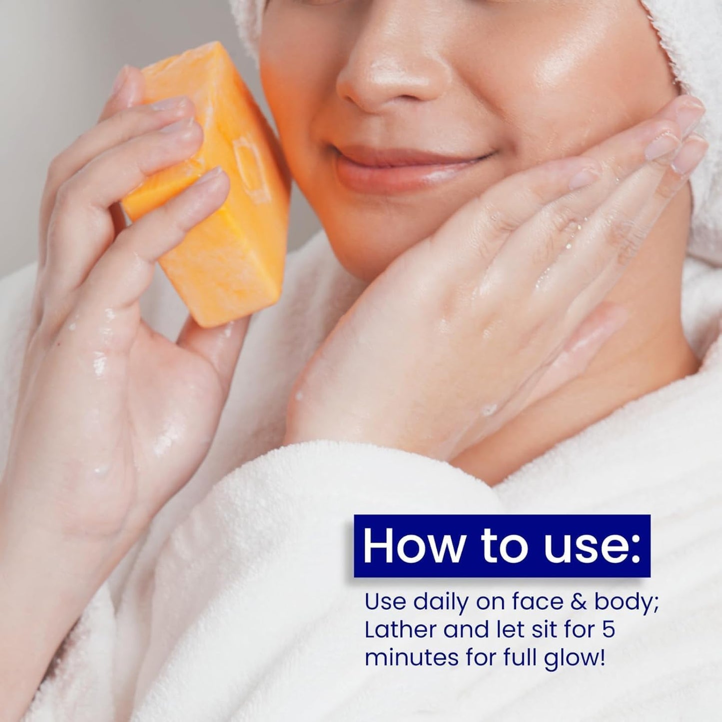 Relumins Triple Glow Bar Soap, Professional Spa Formula – Cleansing Plant-Based Skincare with Exfoliation and Skin-Smoothing Benefits, Rich Lather, for a Glowing Summer Skin – 135g x 5 Bars