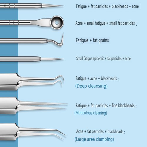 Usiveinborn Blackhead Remover, Usiveinborn Tweezers, Professional Facial Blackhead Remover Tweezers, Stainless Steel Blackhead Tweezers Professional Tool Set, Blackhead/Pimple Extracto (3PCS)