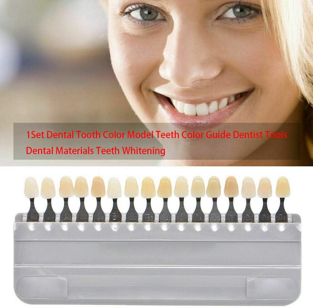3D Teeth Whitening Shade Guide - 16 Color Tooth Bleaching Chart | Dental Material for Oral Care